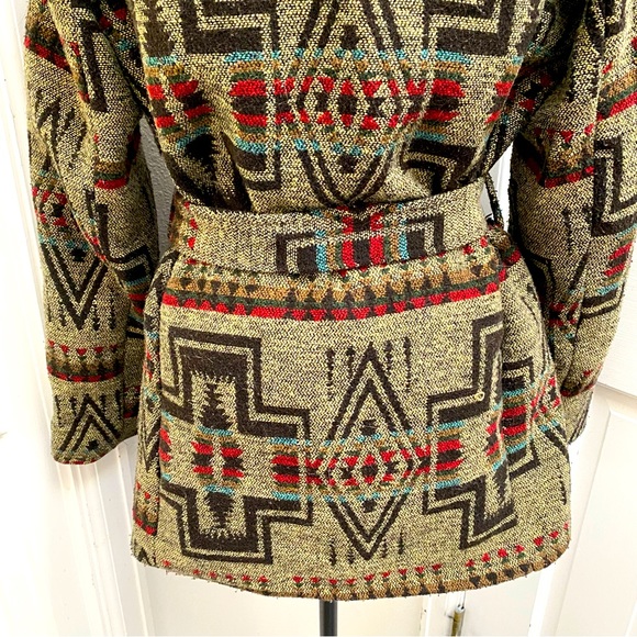 * Beautiful Southwestern Style Mossimo Coat With Hood Size L - Picture 6 of 11
